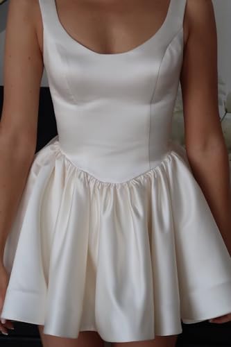 Fivsole Satin Mini Homecoming Dresses for Teens 2025 HOCO Short Cocktail Dress with Bow3