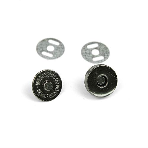 Set of 12 Set-In Gunmetal Magnetic Snaps, 18mm Diameter