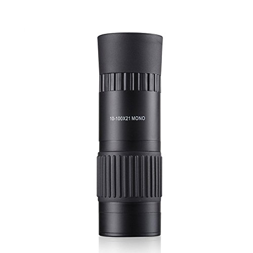10-100x21 Dual Focus High Powered Monocular Telescope for Bird Watching, Watching Wildlife or