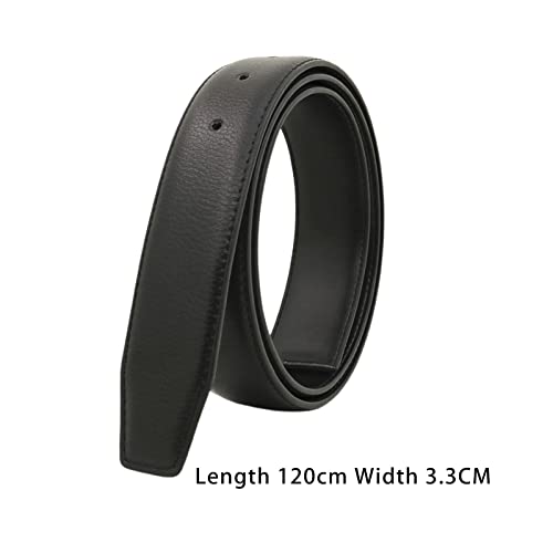Retro Style Mens Belt Strap, 33mm Width Solid Color Without Buckle Waist Belt for Dress Adults3
