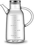 KWMAEEUID Auslaufsichere Essigflasche, Ölflaschen, Olivenölspender und Essig-Menageflasche mit natürlichem Bambusdeckel und Griff, 550 ml (Größe: 550 ml) (750 ml) ()