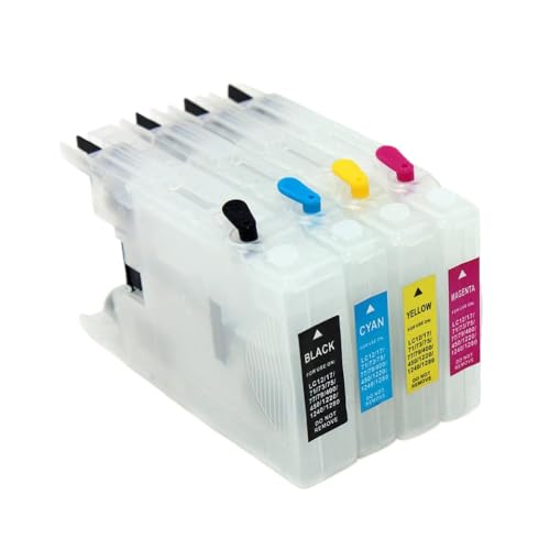 Cartouche sans puce vide LC12 LC17 pour réparer les pannes d'encre DCP