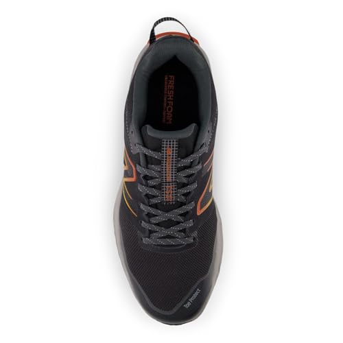 New Balance Men's Fresh Foam 510 V6 Trail Running Shoe, Black/Shadow Grey/Cayenne, 7 X-Wide