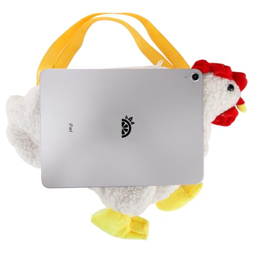 2 Pack Chicken Purse, Cute Chicken Fluffy Shoulder Handbag, Plush Animal Crossbody Bag Rooster Bag with Adjustable Strap for Women3