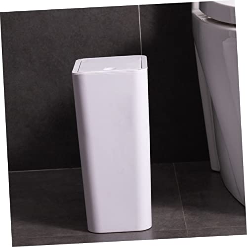 Caneca de basura plástica rectangular con tapa miniatura 6