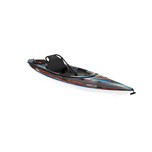 Pelican Recreational Sit-in Kayak - Argo 100XR Cosmos - White - Tin Grey -10-Foot Lightweight one Person Kayak - MDP10P100-00