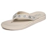 Skechers Women's Meditation Luxe - Floral Rhinestone Trainers, White, 5 UK