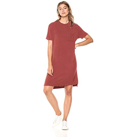 Vestido Tipo Camiseta con Bolsillo de Manga Corta Cover