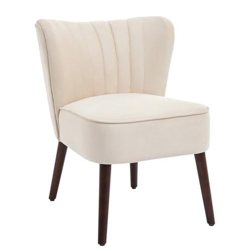 ガービー(Garvee) ダイニングチェア 椅子 デスクチェア ドレッサーチェア オフィスチェア おしゃれ イス 食卓椅子 北欧スタイル ダイニングチェアー アップチェア 学習 仕事 化粧用 天然木脚 ベルベット ベロア ベージュ