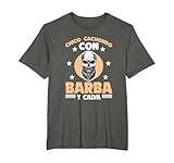 Chico Cachondo con Barba Y Calva Barbudo Hipster Bigote Camiseta