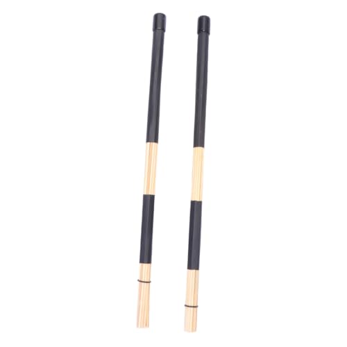 Baquetas de madera Hemoton, 1 par, negras, ligeras, para principiantes, fáciles de sostener y usar, accesorios para instrumentos de percusión miniatura 5