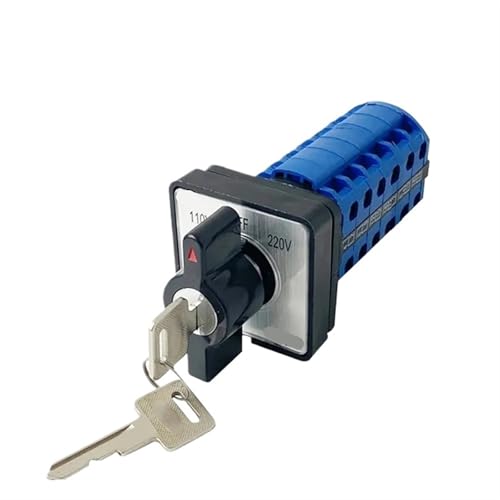 Interruptor de leva de seis polos con llave para evitar accidentes en control de potencia dual