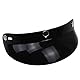 iSpchen Motorradhelm Visier Verstellbar Helmvisiere Sonnenblende Helmschirm Helm Visier Schirm für Retro 3 Schnallen Helm Schwarz