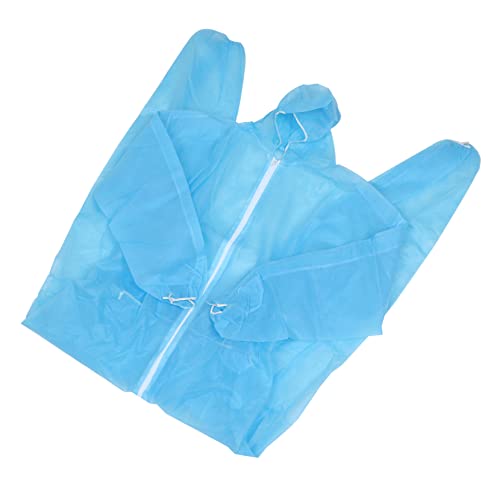 SOLUSTRE Disposable One-piece Coverall Suit Full Upper Body Protection for Laminating Dust Chemicals Shield Light Breathable Waterproof Nonwoven