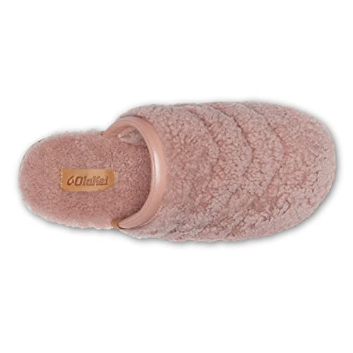 OLUKAI Pupu Mua Women's Slipper, Cozy Slip-On Shoes, Genuine Shearling & Premium Nubuck Leather2