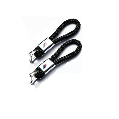 2 Pack New Hand Made Genuine Cowhide Leather Rope Weaving Keychain Car Key Pendant Key Chain fit for X5 X3 X4 GT3 GT5 325i 328i 335i 525i 528i 530i 535i