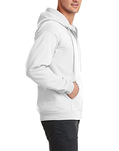 JustBlanks Men Classic Full-Zip Hoodie Sweatshirt - Regular-Fit Front Pockets Fleece Hooded Sweatshirts for Men's3