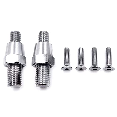 HTTMT- Japanese Motorcycle Mirror Mounting Screws Bolts Compatible with Universal All Kawasaki Suzuki Cruiser Bikes [P/N: TTT001]