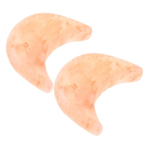 POPETPOP Jabón de Sal Artesanal Natural 2 Piezas Forma de Luna Barra Exfoliante Mineral para Spa Masaje y Cuidado Corporal Adecuado para Piel Seca y Grasa