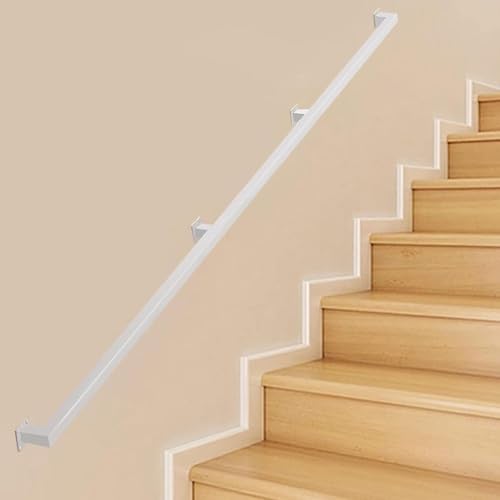 Rampe d'escalier industrielle avec tige de support murale robuste en fer blanc - 2