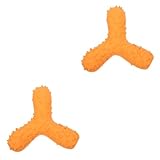 BESPORTBLE 2pcs Dog Chew Toy Unique Interactive Puppy Squeaky Toy for Fun Playtime Material Bright Color Design for Chewing and Teeth Cleaning Activities