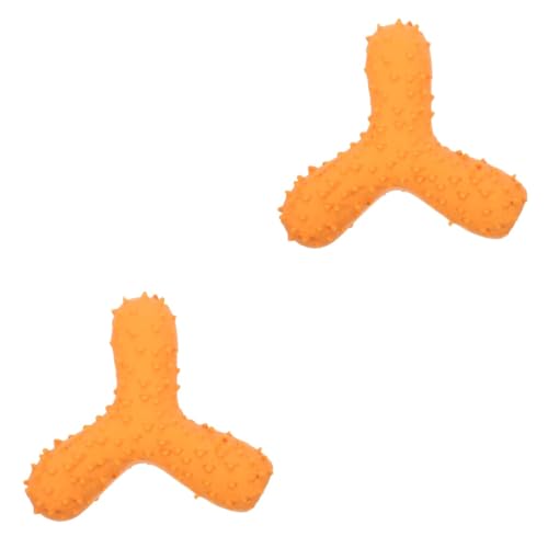 BESPORTBLE 2pcs Dog Chew Toy Unique Interactive Puppy Squeaky Toy for Fun Playtime Material Bright Color Design for Chewing and Teeth Cleaning Activities