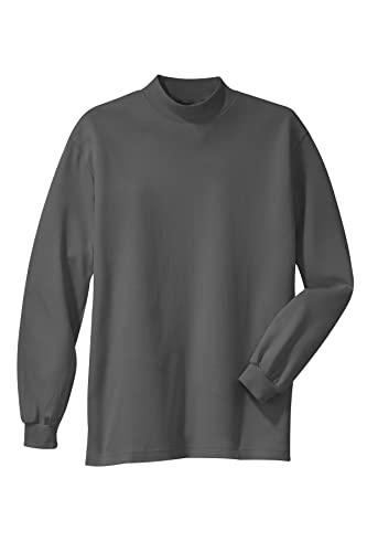 JustBlanks Mens Lightweight Long Sleeves Interlock Knit Mock Turtleneck Pullover4