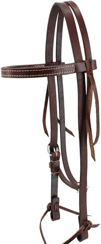 Jeereal Western Horse Browband Bridle Headstall – Premium Heavyweight Oil-Tanned Full-Grain