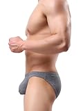 iKingsky Men's Pouch Bikini Underwear Sexy Low Rise Bulge Mens Briefs (X-Large, Black)