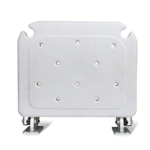 Nivok Bath Stools,Folding Shower Seat Stool,Home Heavy Duty Bathroom Assist Bath Chair With Stainless Steel Bench Leg Anti-Slip Mat Load Capacity Up To 440Lb/White/White #TOP2