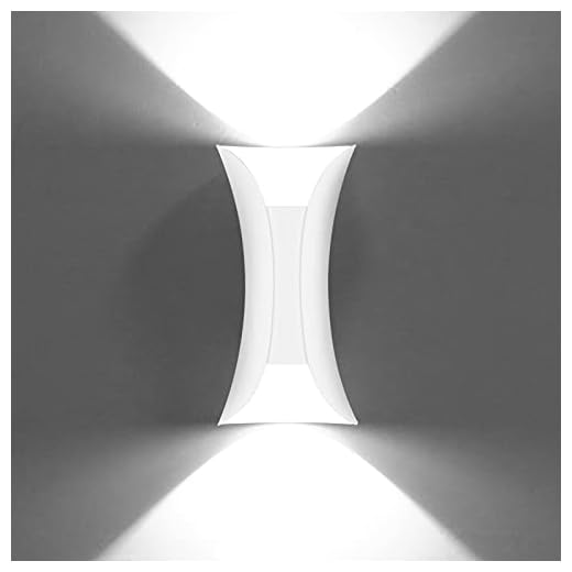 KAWELL 10W Creativo Moderno Apliques de Pared LED Bañadores de Pared Impermeable IP65 Aluminio Luces de Pared LED Interior Exterior para Dormitorio Sala de Estar Baño Porche Entrada Pasillo Escaleras
