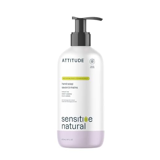 ATTITUDE Hand Soap for Sensitive Skin, EWG Verified, Dermatologically Tested & Hypoallergenic, Vegan & Cruelty-free Beauty and Personal Care Products, Soothing, Chamomile, 16 Fl Oz