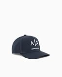 100 % coton Armani Exchange Casual Front 3D Imprimé Logo Casquette de Baseball, Bleu Foncé + Blanc Sale, Taille Unique Homme