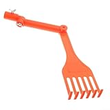 Mini rastrello per la pulizia delle grondaie con testa girevole regolabile per rimuovere foglie e rami da tetti e fognature (A)