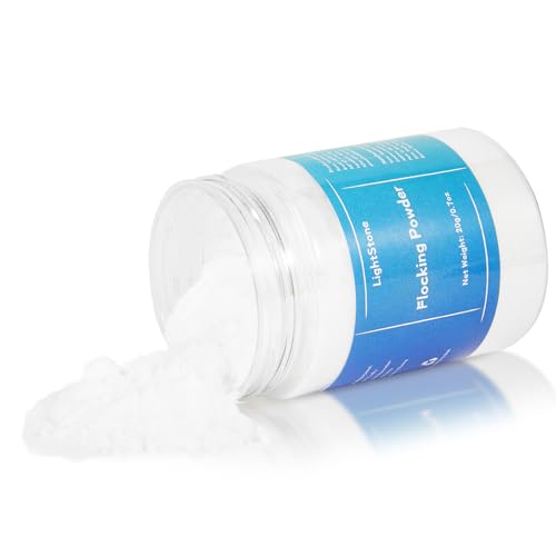 20g Flocking Powder - Velvet Fibers - Flocking Powder for Crafts/Taba Squishy/Nails Art/Doll Decorations/DIY Scenery (White)