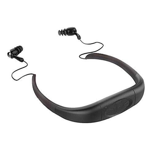 WARMTOWE Impermeable Deporte Estéreo Reproductor de Música Mp3 Auriculares Auriculares Estéreo de Audio con Radio FM para Nadar Surf SPA IPX8