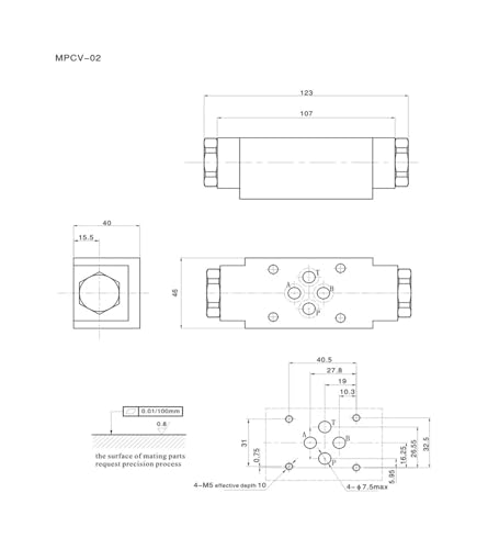 Clapet MPCV-02A de commande hydraulique haute précision pour pompe - 5