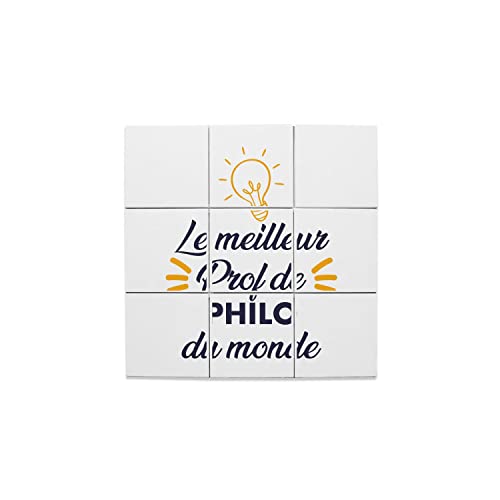 Carreaux céramique philo pour décoration bureau prof et bibliothèque