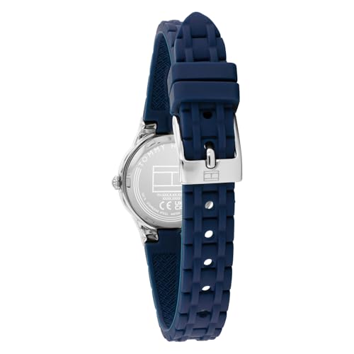 Image of Tommy Hilfiger Mackenzie with Silver Dial Navy Silicone Strap Watch for Women - TH1782885
