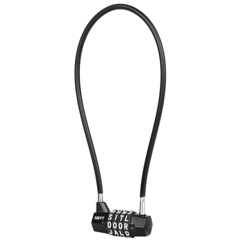Lawnize Cable Locks with Letters, Text, Words Combination,Steel Cable Rope Wire Combination Lock with Resettable Code for Bikes, Lockers, File Cabinets, Wardrobes, Fences,gate Lock, Pool Padlock.
