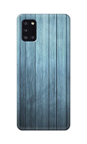 Image of Printed Hard Back Cover Case for Samsung Galaxy A31 Back Cover (Wooden Blue) -702