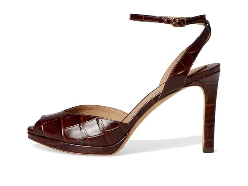 Image of Lauren Ralph Lauren Women's Kyla Crocodile-embossed Leather Sandal