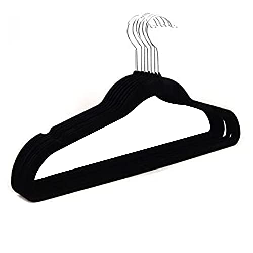 Logei® Ensemble de 50 cintres en velours avec tringle pour cravate et pantalon Surface anti-dérapante Flocage ultra mince, 50St