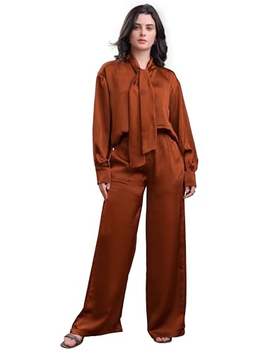 Image of PURVAJA Women's Midi Satin Co-Ords