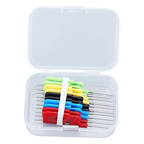 EVTSCAN 10Pcs IC Test Clip SMD Testing Hook Fine Dual Hooks Tools Set Kit for Maintenance Cover