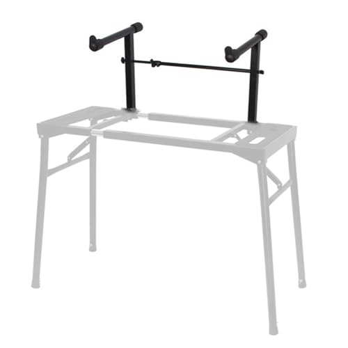 Gaderth Universal Second Tier for Keyboard Stand, Adjustable Width Keyboard Stand Extension Adapter, Second Tier for Electronic Piano, Keyboard Stand Rack Holder Music Instrument Accessories