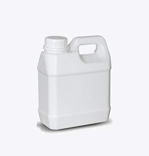 ZHONGJIUYUAN 5PCS 1 Liter Hedpak Container Plastic Carboy with Cap, HDPE, Natural
