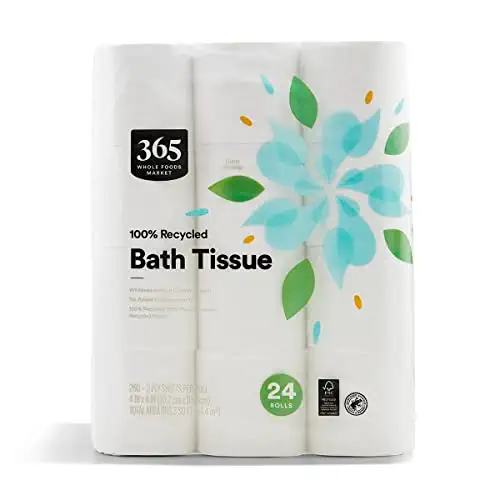 100% Recycled Bath Tissue, Ultra-Strong, 260 Sheets per Roll, 24 Count