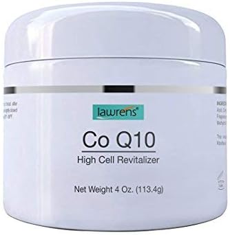 Co-Q10 High Cell Revitalizer Cream with Vitamin B2 by Lawrens Cosmetics - High cell revitalizer, face cream, wrinkles reducer, skin energizer, 24hr moisture - 4 oz