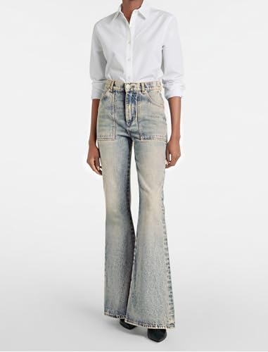 EMMIOL Womens Flare Bell Bottom Jeans High Waisted Jeans for Women Bootcut Wide Leg Denim Pants4